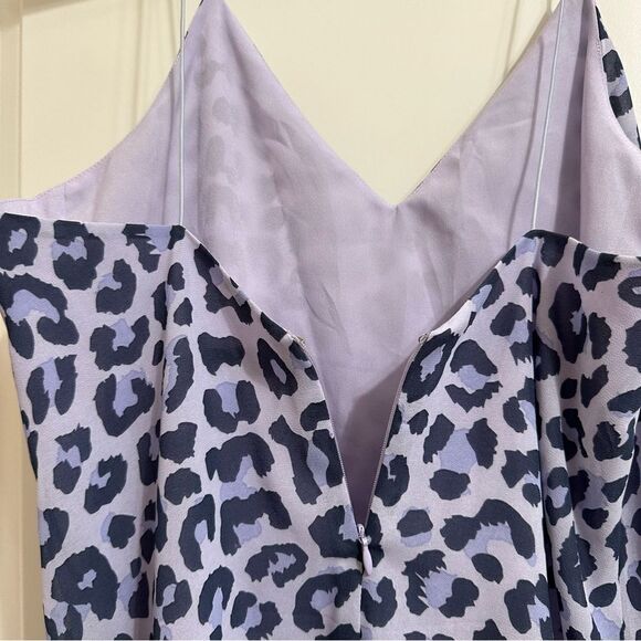 TOBI LAVENDER LEOPARD PRINT SLIP MINI DRESS SMALL - Picture 7 of 11